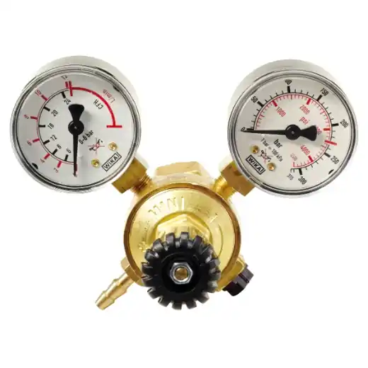 Ausverkauf ELMAG Druckregler "Argon/Co2" Serie "MINI" - mit 2 Manometer Ø 50mm - SB