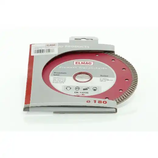 Sale ELMAG Diamantscheibe 180 mm - PREMIUM LINE - TURBO (Bohrung: 22,2 mm)