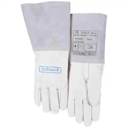ELMAG 5-Finger-WIG/TIG-Schweißerhandschuhe - aus Kalbsleder - WELDAS Wochenendangebot