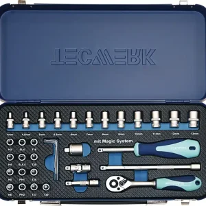 Steckschlüsselsatz 36-tlg.1/4 Zoll SW 4-13mm Z.72 6KT TECWERK Echt