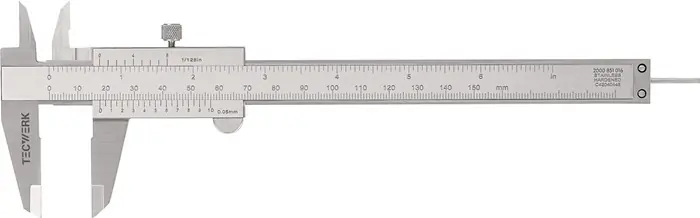 Echt Taschenmessschieber DIN 862 150mm m.Schr.eck.parallaxfrei TECWERK