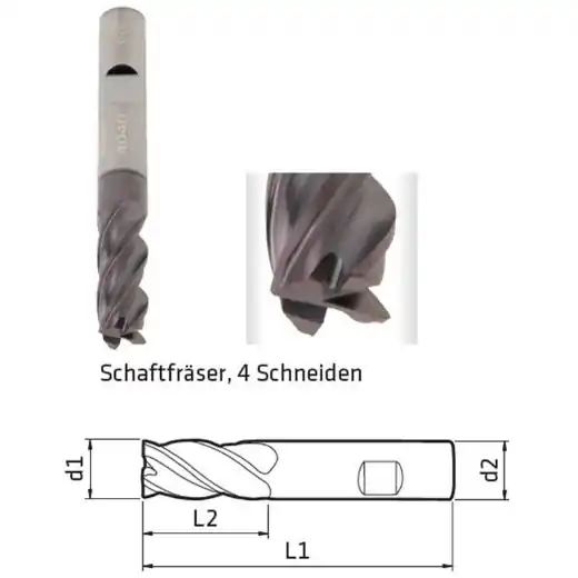 ELMAG Schaftfräser - 4 Schneiden - TiAIN-beschichtet Günstig