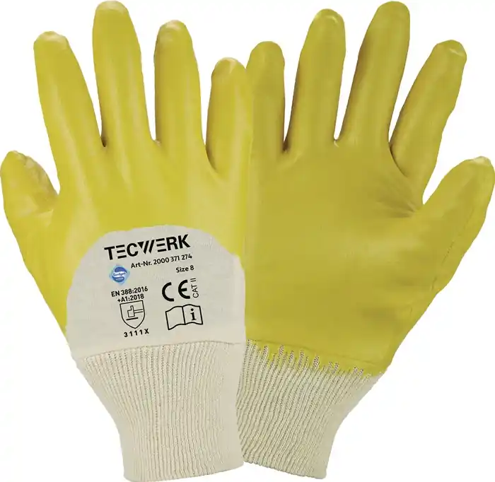 Sichere Zahlung Handschuhe Ems Gr.9 gelb besonders hochwertige Nitrilbeschichtung TW VE: 12 Paare