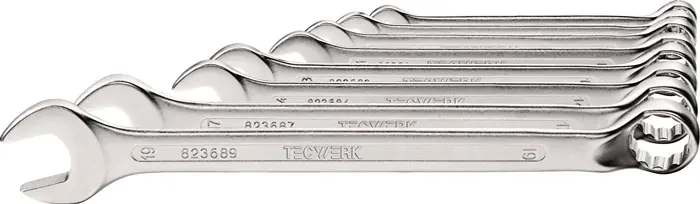 Ringmaulschlüsselsatz 12-tlg.SW 10-32mm Form B CV-Stahl TECWERK Kracherpreis