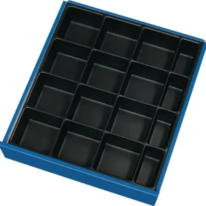 Schubladenunterteilungsmaterial Front 60-90mm Kleinteileeinsatz 16Mulden TECWERK Mega-Angebot
