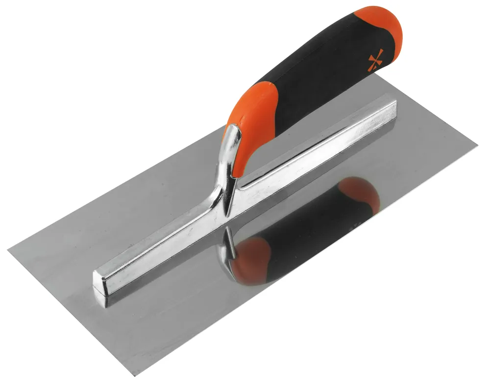 MONDELIN Glättekelle – 2-K Griff – Edelstahl-Lamelle 0,6 mm – Aluminiumfassung – 280 x 120 mm Solange Der Vorrat Reicht