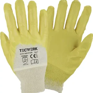 Handschuhe Lippe Gr.7 gelb Nitrilbeschichtung EN 388 PSA II TECWERK VE: 12 Paare Sichere Zahlung