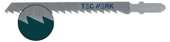 Neue Kollektion Stichsägeblatt Gesamt-L.100mm Zahnt.4mm S.1,45mm HCS 25 St./Karte TECWERK