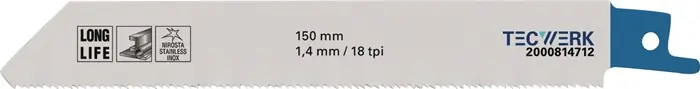 Solange Der Vorrat Reicht Säbelsägeblatt L.150mm B.19mm TPI 18 1,4mm 5 St./Karte TW
