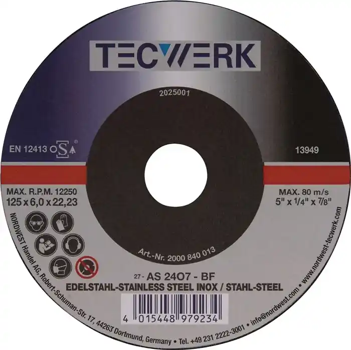 Knallerangebot Schruppscheibe D230xS6mm gekr.Univ.Bohr.22,23mm TECWERK VE: 10 Stück