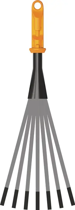 Ausverkauf Fächerbesen OneClick Arbeits-B.124mm Metall 7 Metallzinken FISKARS