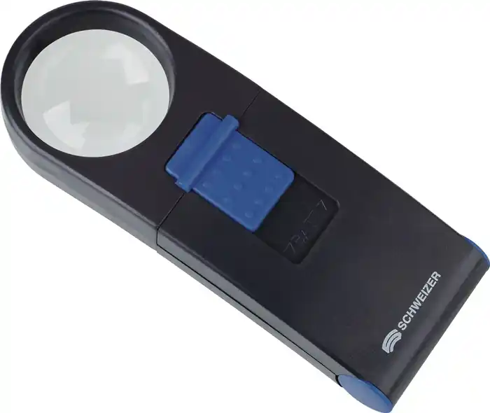 Handleuchtlupe Basic-Line Vergr.8x LED Linsen-D.35mm SCHWEIZER Solange Der Vorrat Reicht