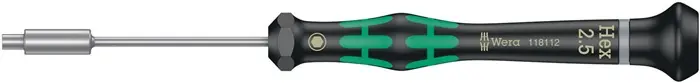 Top-Preis Elektronikersteckschlüssel 2069 Außen-6-kant SW2,5mm Klingen-L.60mm rd. CV-Mo