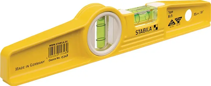 Torpedowasserwaage 81 S 25cm Alu.gelb ± 0,5 mm/m o.Gürteltasche 0,5 mm/m STABILA Must-Have