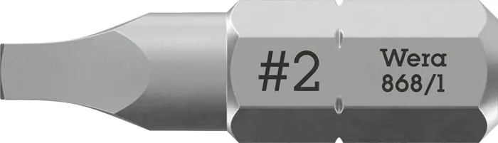 Bit 868/1 Z DIN3126-D6,3/ISO1173 4-KT.Gr.2 D.6mm L.25mm CV-Molybdän zähhart Wera VE: 10 Stück Rabatt