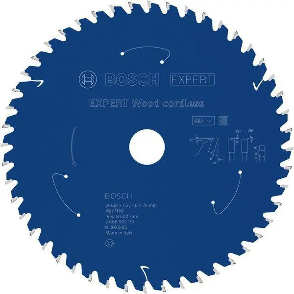 Kreissägeblatt Expert Wood AD 165mm Z.48 WZ Bohr.20mm Schnitt-B.1,5mm Neuheit