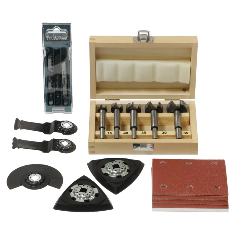 Top-Seller Makita Holzhandwerk-Set 30-tlg - inkl. Stichsägeblätter, Schleifpapier, Forstnerbohrer und Zubehör