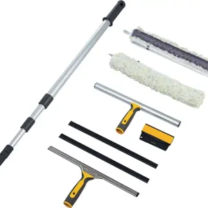 Fensterreinigungs-Set 8 tlg.B.350mm m.Alustiel Wischer Einwascher VILEDA Sichere Zahlung