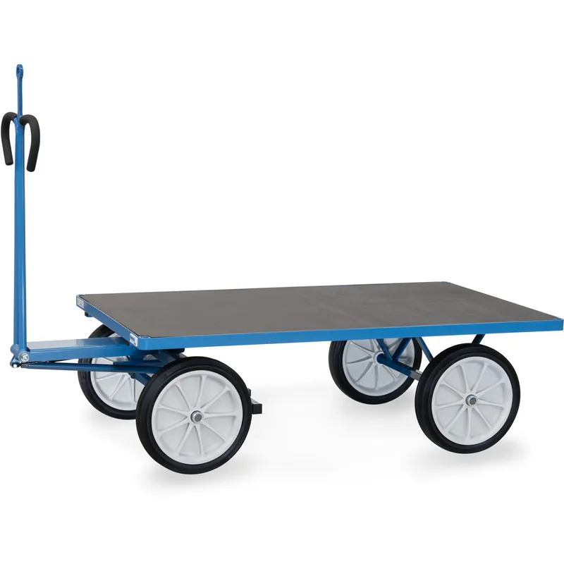Mega-Angebot fetra Handpritschenwagen pulverbeschichtet blau RAL 5007 mit Zugöse