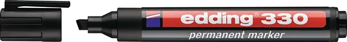 Neu Permanentmarker 330 schwarz Strich-B.1-5mm Keilspitze EDDING VE: 10 Stück