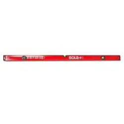 Abverkauf Aluminiumwasserwaage Sola - mit 3 Libellen Länge 100-200 cm - BigX 3, rot