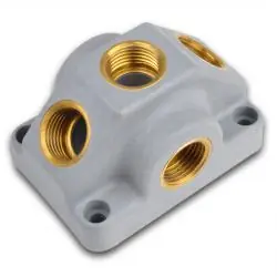 Direkt Vom Hersteller Druckluftverteiler VDK 35-G - Kunststoff/Messing - 5 x G 1/2" - Durchgangsverteiler - max. 15 bar