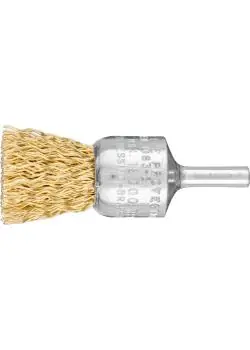 PFERD Pinselbürste PBU mit Schaft - Messingdraht - ungezopft - Außen-ø 10 bis 20 mm - Besatzmaterial-ø 0,30 und 0,50 mm - VE 10 Stück - Preis per VE Sonderaktion