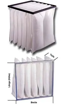 Taschenfilter Synthetik - Filterklasse M5 - Tiefe 150 bis 635 mm - Temperaturbeständig bis 80°C Sale