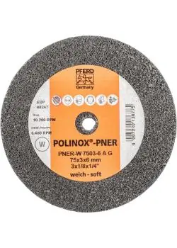 PFERD POLINOX-Kompaktschleifrad PNER - Korund/Siliciumcarbid - Außen-ø 75 mm - Bohrungs-ø 6 mm - Korngröße grob bis fein - Ausführung weich bis hart - VE 10 Stück - Preis per VE Jetzt Kaufen