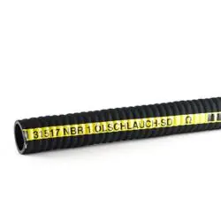 Ölspiralschlauch - mit Stahlspirale- Innen-Ø 20 bis 80 mm - schwarz - Preis per Meter und Rolle Zertifiziert