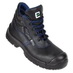 Garantierte Lieferung Schnürstiefel "Hamburg" - Farbe schwarz/blau abgesetzt - Norm EN ISO 20345 S3
