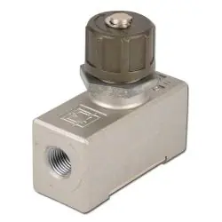 Drosselrückschlagventil - MS - bis 1670l/min - G 1/4" bis 1/2" - vernick. - mit Begrenztes Angebot