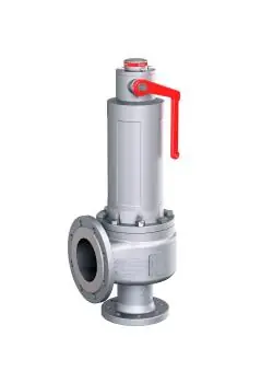 Markenprodukt Baureihe 455 - Flansch-Sicherheitsventil - Edelstahl - Eckform mit Flanschanschlüssen - DN 15 bis DN 100 - metallische Dichtung - verschiedene Ausführungen