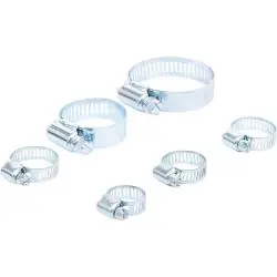 Schlauchklemmen-Sortiment - verzinkt - 6-teilig - für Schlauch-Ø 4 bis 45 mm - Preis per Sortiment Knallerangebot