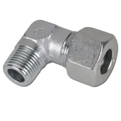Begrenztes Angebot Winkel-Einschraubverschraubung - Baureihe S - Stahl verzinkt - Rohr-Ø 6 bis 16 mm - AG R 1/4" bis R 1/2" - PN bis 630