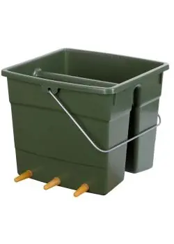 Sale Lammeimer - Kunststoff - 6 Sauger - oliv - mit Schrägboden - Preis per Stück