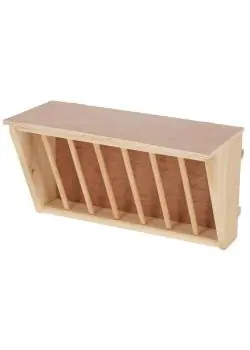 Neue Ware Heuraufe - mit Sitzbrett - Holz - Länge 37 cm - Breite 17 cm - Höhe 20 cm