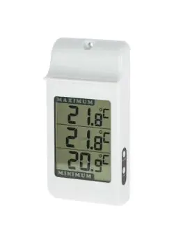 Finale Aktion Max-Min-Thermometer digital - ABS-Kunststoff - Umschaltung zwischen °C und °F - weiß