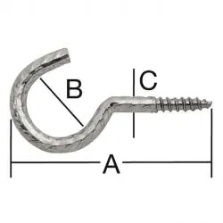 Top-Angebot Dekor-Schraubhaken - Stahl - 60 x 18 x 5,2 mm - VE 10 Stück (5 x 2 Stück, auf Karte) - Preis per VE