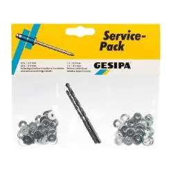 Service-Pack - mit je 50 U-Scheiben und 2 Bohrern 3,1 und 4,1 mm Ø Wochenendangebot