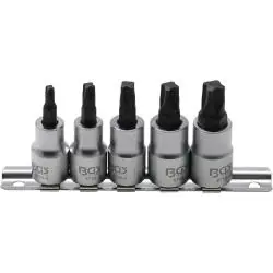 Bit-Einsatz-Satz - Antrieb Innenvierkant 10 mm (3/8") - 4-kant Profil (für MTS-Mortorq) MTS0 - MTS04 - 5-teilig Kracherpreis