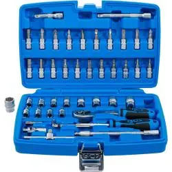 Steckschlüsselsatz 1/4" - 46-teilig - "Super Lock" / Wellenprofil Ausführung Top-Preis
