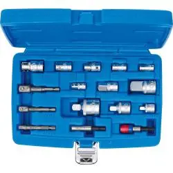 Bit-Adapter- / Steckschlüssel-Adapter-Satz - 16-teilig - Chrom-Vanadium-Stahl Jetzt Kaufen
