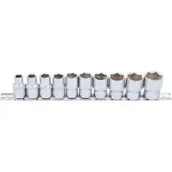 Steckschlüsseleinsatz-Set - 12,5 mm (1/2") 6-Kant - in ZOLL 3/8" bis 15/16" - 10-tlg. Bestseller
