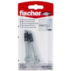Bolzenanker FAZ II Sortiment - Bohrernenn Ø 8 mm - Dübellänge 75 mm - max. Anbauteildicke - Verankerungstiefe 10 mm - Gewinde M8 x 38 mm - Schlüsselweite 13 mm - Inhalt 2 x Ankerbolzen FAZ II Abverkauf