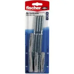 Stockschraube STS und Dübel SX - Länge 100 mm - Gewinde M8 - Schlüsselweite 6 mm - Inhalt 4 x UX 10 x 60, 4 x Stockschrauben M 8 x 100 mit Innenstern TX Neu